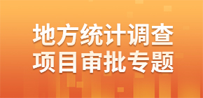 地方统计调查项目审批专题