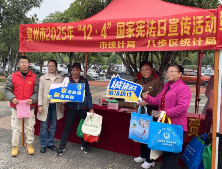 贺州市统计局参加宪法集中宣传活动